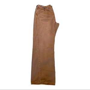 Rare Levi’s white tab twisted leg brown jeans